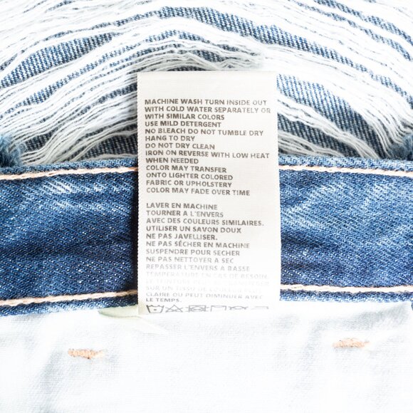 L'Agence Jolene Newberry Medium Blue Distressed Mini Skirt - Size 30 - US 8-10 - Picture 11 of 12